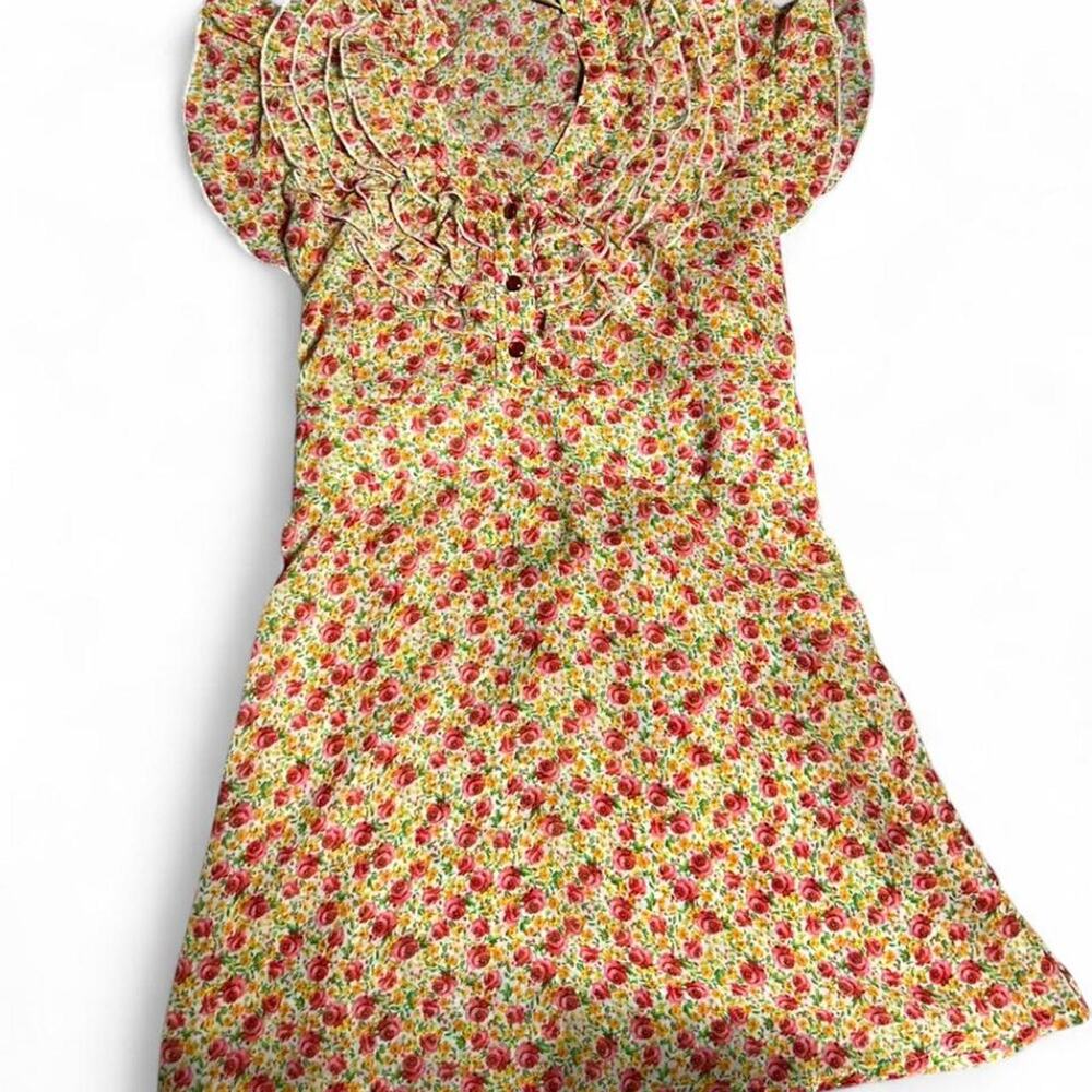 Xl floral chiffon semi sheer